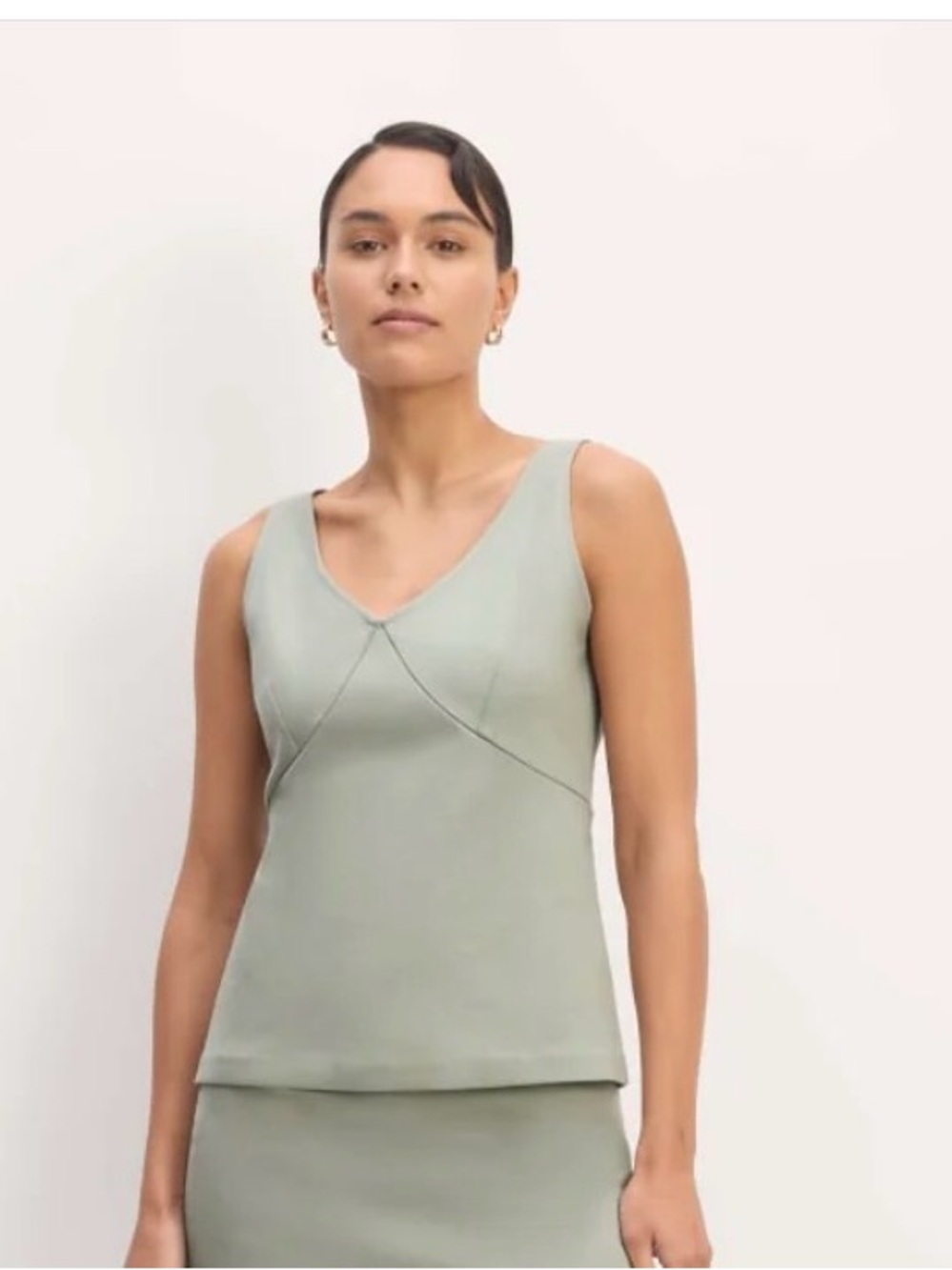 Everlane THE DREAM V-NECK TOP Women’s Small in Sage